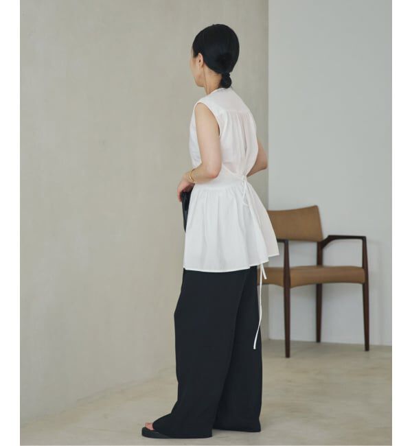 Plage「PROTAGONISTA / プロタゴニスタ 別注 SIDE RBN WASHABLE SATIN ブラウス」|シャツ・ブラウス|