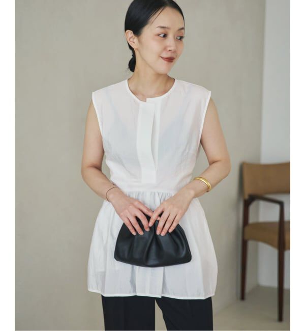Plage「PROTAGONISTA / プロタゴニスタ 別注 SIDE RBN WASHABLE SATIN ブラウス」|シャツ・ブラウス|