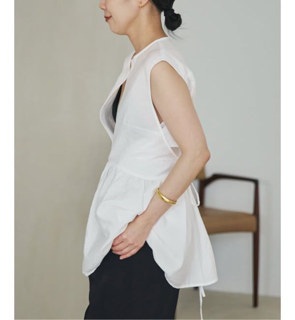 Plage「PROTAGONISTA / プロタゴニスタ 別注 SIDE RBN WASHABLE SATIN ブラウス」|シャツ・ブラウス|