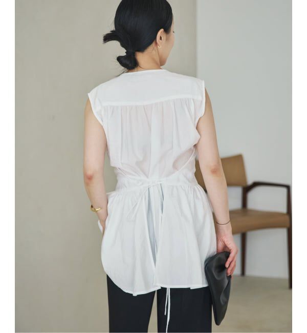 Plage「PROTAGONISTA / プロタゴニスタ 別注 SIDE RBN WASHABLE SATIN ブラウス」|シャツ・ブラウス|