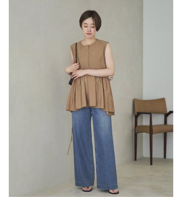 Plage「PROTAGONISTA / プロタゴニスタ 別注 SIDE RBN WASHABLE SATIN ブラウス」|シャツ・ブラウス|
