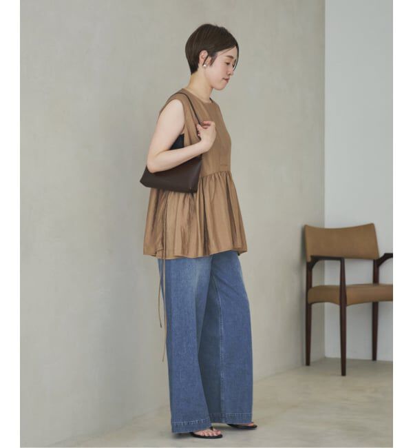 Plage「PROTAGONISTA / プロタゴニスタ 別注 SIDE RBN WASHABLE SATIN ブラウス」|シャツ・ブラウス|