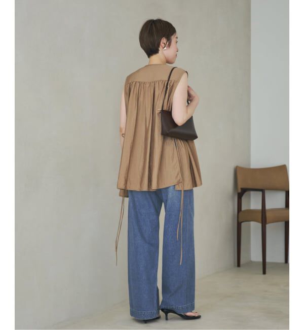 Plage「PROTAGONISTA / プロタゴニスタ 別注 SIDE RBN WASHABLE SATIN ブラウス」|シャツ・ブラウス|
