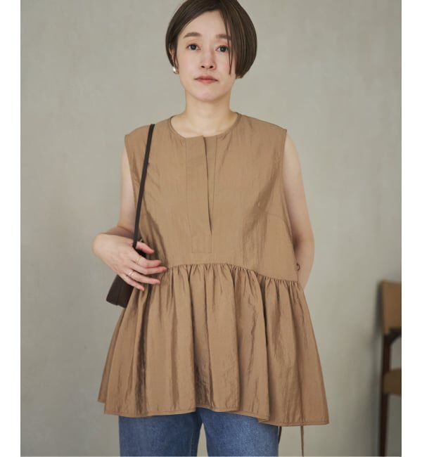 Plage「PROTAGONISTA / プロタゴニスタ 別注 SIDE RBN WASHABLE SATIN ブラウス」|シャツ・ブラウス|