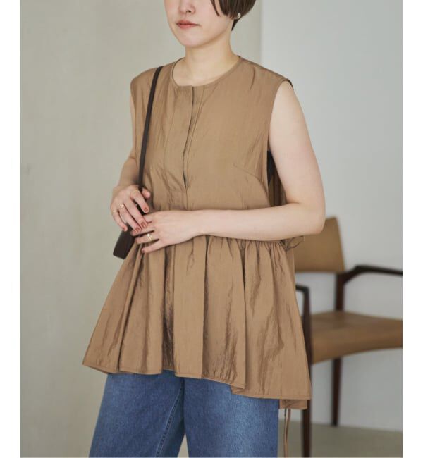 Plage「PROTAGONISTA / プロタゴニスタ 別注 SIDE RBN WASHABLE SATIN ブラウス」|シャツ・ブラウス|