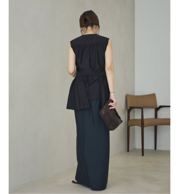 Plage「PROTAGONISTA / プロタゴニスタ 別注 SIDE RBN WASHABLE SATIN ブラウス」|シャツ・ブラウス|