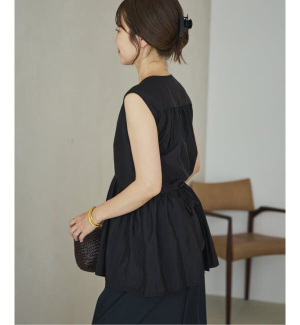 Plage「PROTAGONISTA / プロタゴニスタ 別注 SIDE RBN WASHABLE SATIN ブラウス」|シャツ・ブラウス|