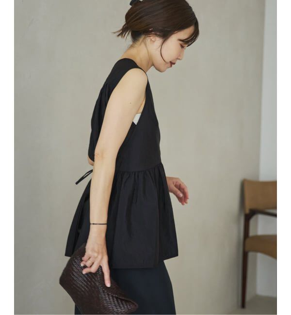 Plage「PROTAGONISTA / プロタゴニスタ 別注 SIDE RBN WASHABLE SATIN ブラウス」|シャツ・ブラウス|