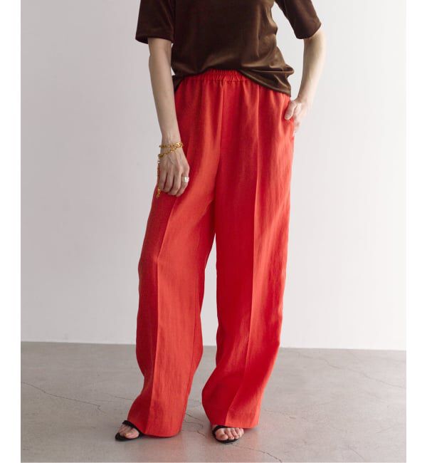 VERMEIL par iena「《予約》Dry Poplin イージーパンツ」|その他|オレンジ