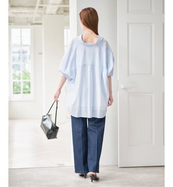 U by SPICK&SPAN「リネンコンエアリーローンオーバーシャツ」|シャツ・ブラウス|