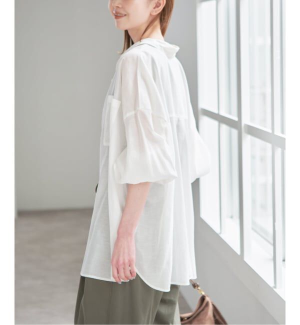 U by SPICK&SPAN「リネンコンエアリーローンオーバーシャツ」|シャツ・ブラウス|
