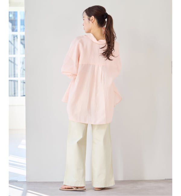 U by SPICK&SPAN「リネンコンエアリーローンオーバーシャツ」|シャツ・ブラウス|