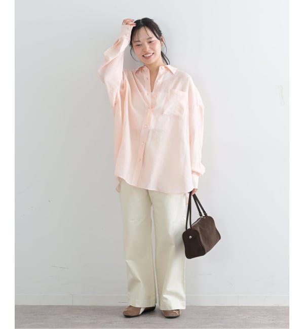 U by SPICK&SPAN「リネンコンエアリーローンオーバーシャツ」|シャツ・ブラウス|