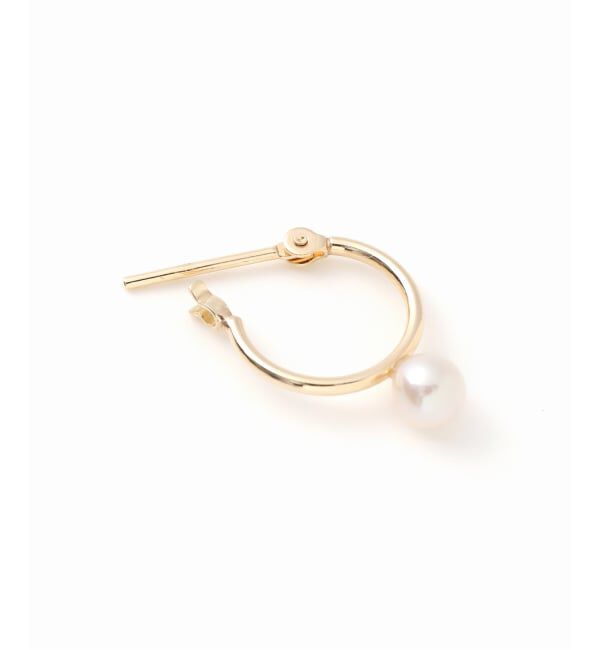 Lilas by Spick&Span「《WEB限定》パールフープピアスS K10（両耳）」|ピアス|