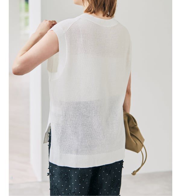 Spick and Span「《手洗い可》リネンミックスフレンチプルオーバー」|ニット・セーター|