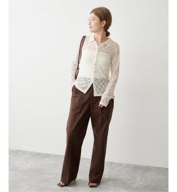 Spick and Span「《予約》シュリンクレースブラウス」|シャツ・ブラウス|