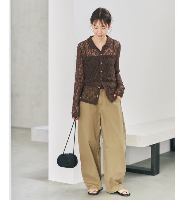 Spick and Span「《予約》シュリンクレースブラウス」|シャツ・ブラウス|