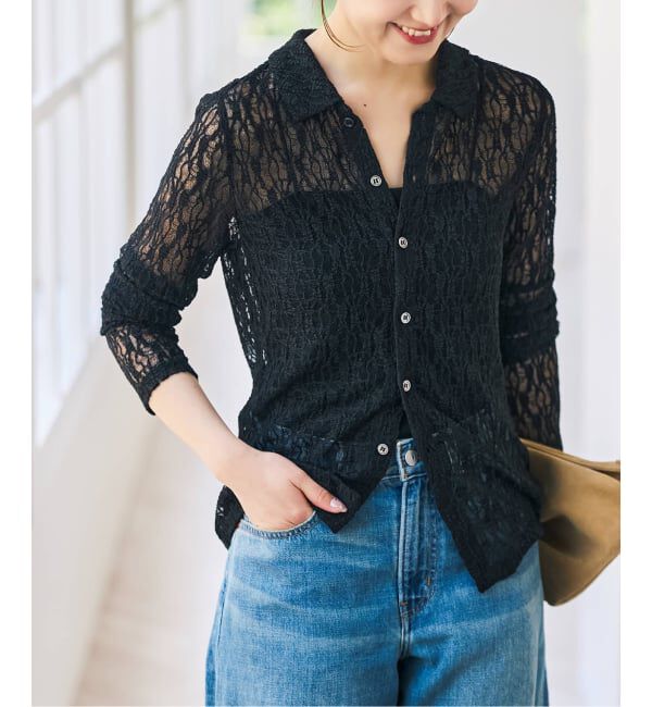 Spick and Span「《予約》シュリンクレースブラウス」|シャツ・ブラウス|