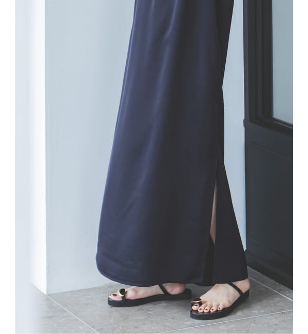 NOBLE「《予約》バックジョーゼットサテンスキッパーワンピース」|ワンピース|