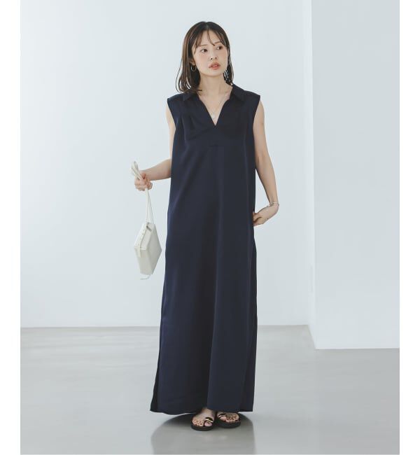 NOBLE「《予約》バックジョーゼットサテンスキッパーワンピース」|ワンピース|