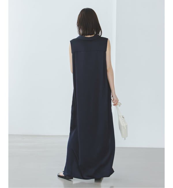 NOBLE「《予約》バックジョーゼットサテンスキッパーワンピース」|ワンピース|