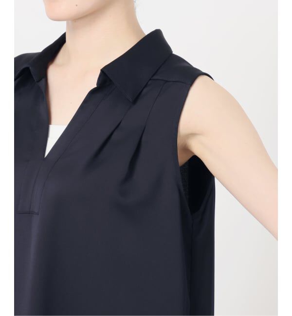 NOBLE「《予約》バックジョーゼットサテンスキッパーワンピース」|ワンピース|