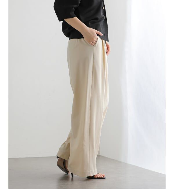  「【洗える】La Totalite ジャージータックパンツ」|スラックス|