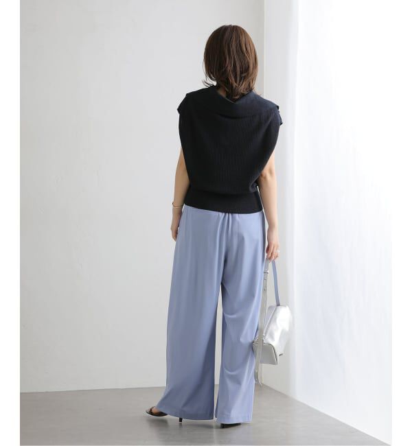  「【洗える】La Totalite ジャージータックパンツ」|スラックス|
