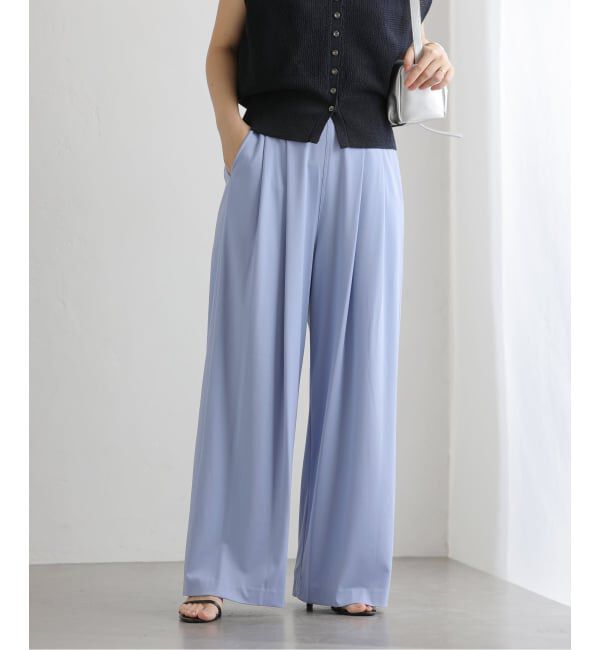  「【洗える】La Totalite ジャージータックパンツ」|スラックス|