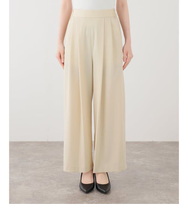  「【洗える】La Totalite ジャージータックパンツ」|スラックス|