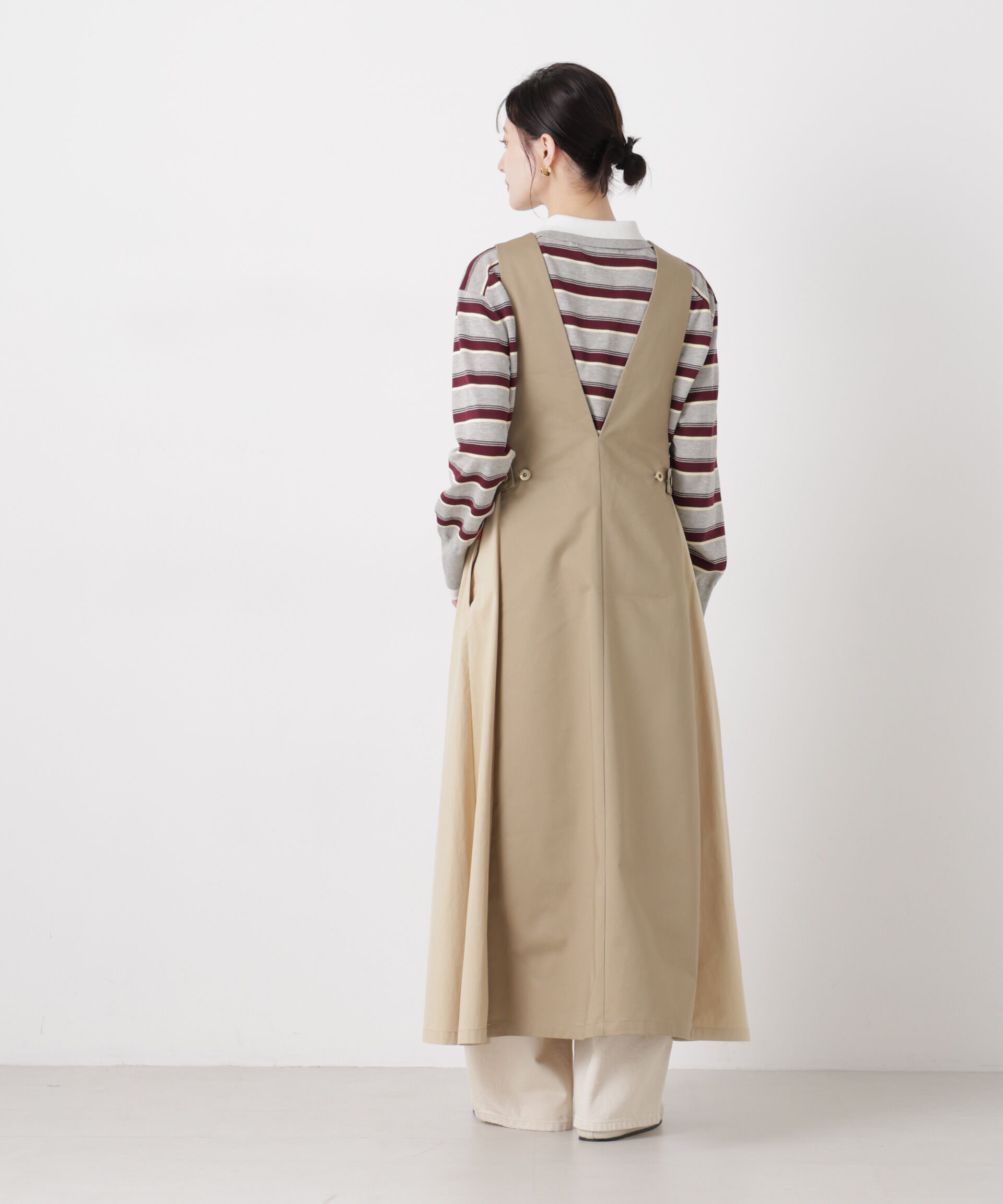 nano･universe「UNIVERSAL OVERALL/TWILL JUMPER SKIRT」|ワンピース|
