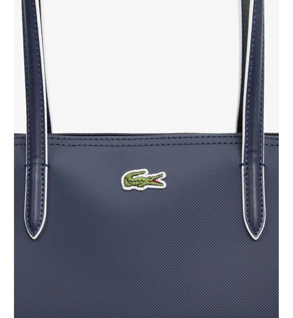 LACOSTE「L.12.12 コンセプトシーズナル ストライプ鹿の子トートバッグ」|トートバッグ|