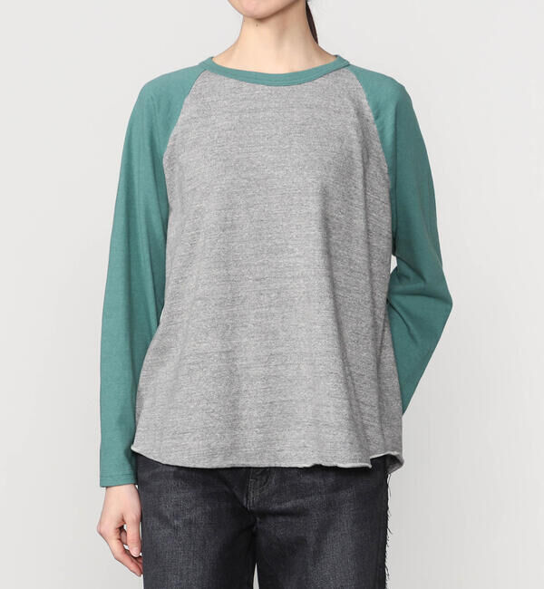  「FilMelange |〈別注〉ベースボール 長袖Tシャツ WOMEN」|Tシャツ・カットソー|GREY系2