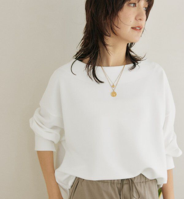  「予約【接触冷感/紫外線防止/防シワ】ダンボールボートネックプルオーバー」|Tシャツ・カットソー|
