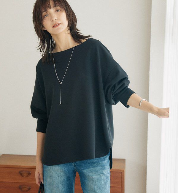  「予約【接触冷感/紫外線防止/防シワ】ダンボールボートネックプルオーバー」|Tシャツ・カットソー|
