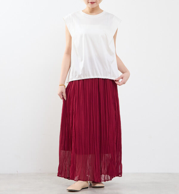 SOFFITTO「【A_ /エース】ショルダータックノースリーブ」|Tシャツ・カットソー|