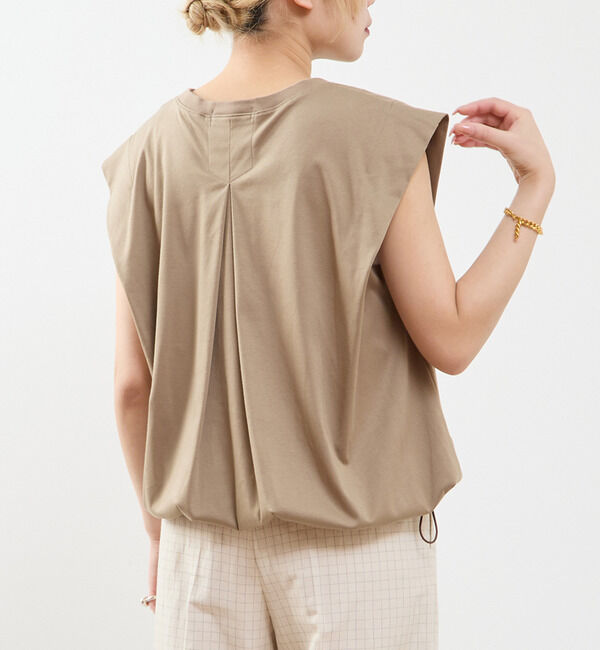 SOFFITTO「【A_ /エース】ショルダータックノースリーブ」|Tシャツ・カットソー|