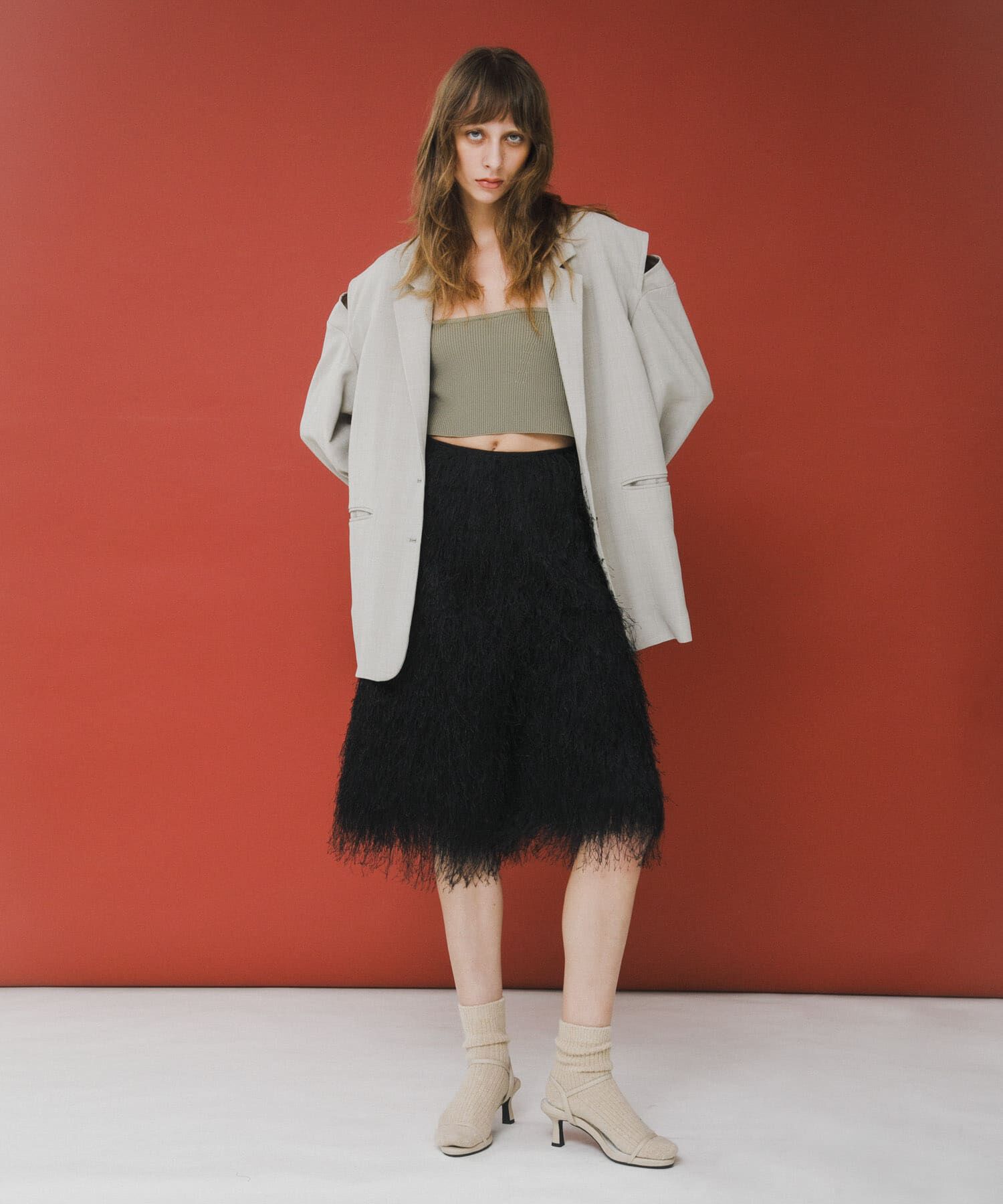 LAATO「fringe culottes」|その他|ブラック