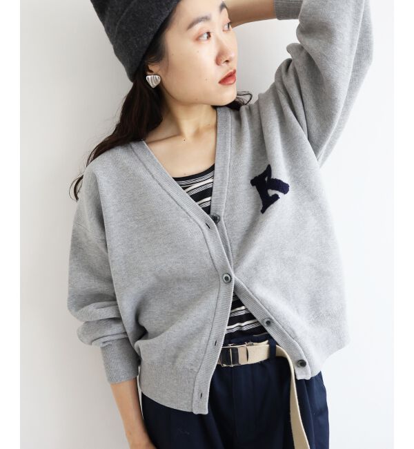  「★再入荷《手洗い可能》サガラ刺繍Vカーディガン」|カーディガン|