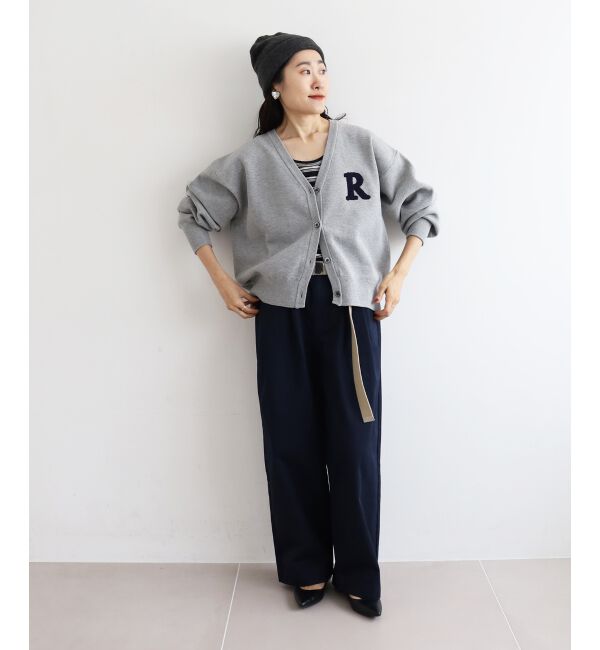  「★再入荷《手洗い可能》サガラ刺繍Vカーディガン」|カーディガン|