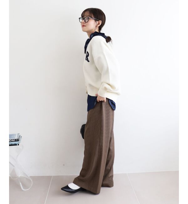  「★再入荷《手洗い可能》サガラ刺繍Vカーディガン」|カーディガン|