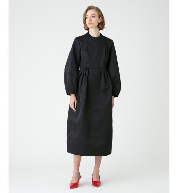 LOULOU WILLOUGHBY「【LOULOU WILLOUGHBY】ダイナミックコクーンワンピース」|ワンピース|ブラック