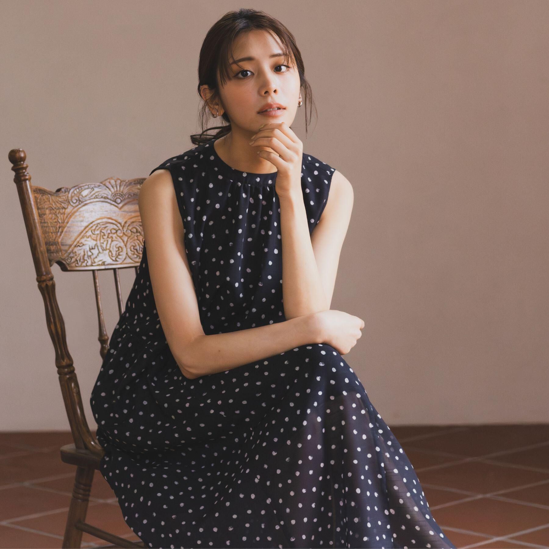 grove「【貴島明日香さん着用】シアードットワンピース」|ワンピース|