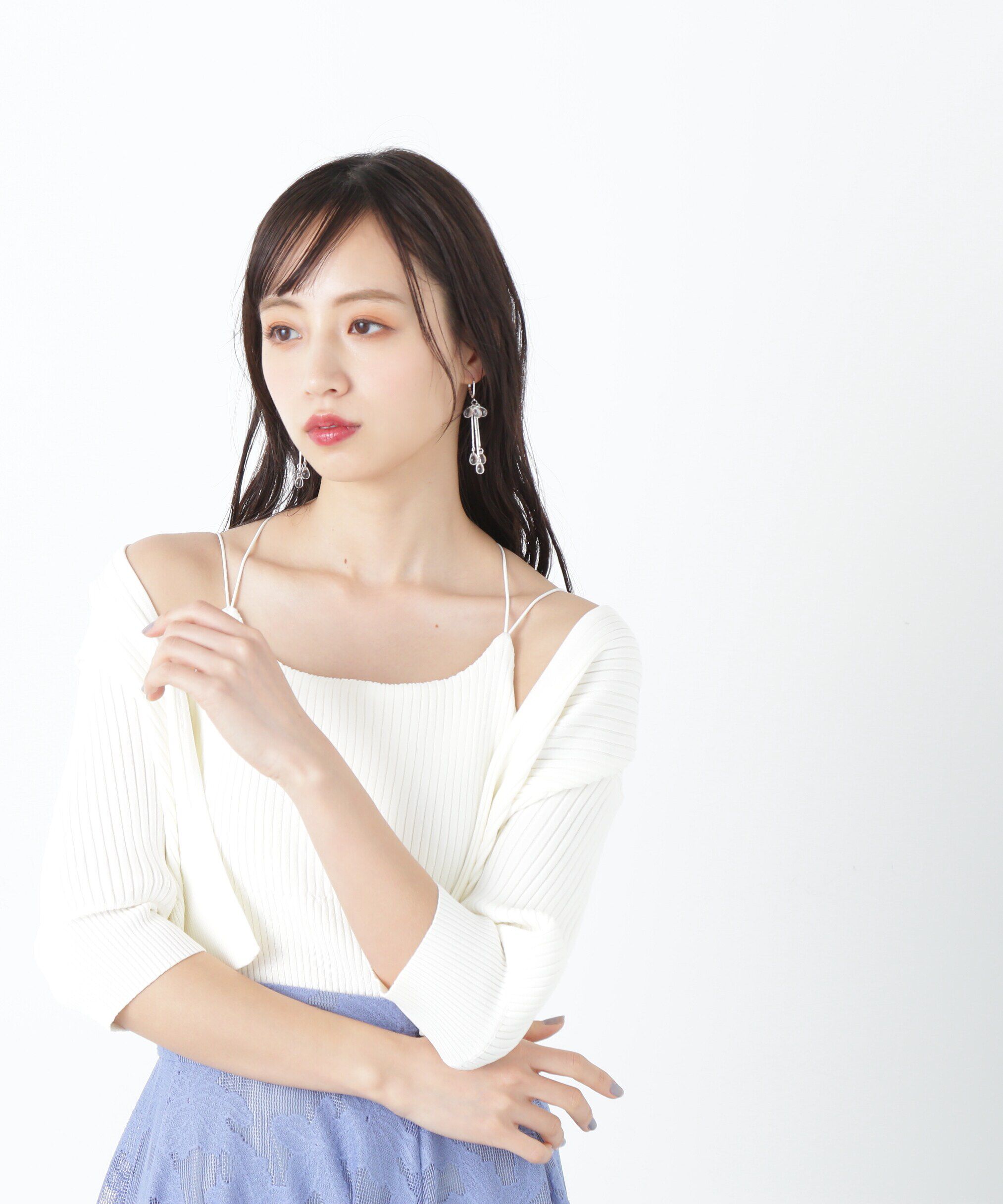  「カップツキリブニットキャミソール」|ニット・セーター|
