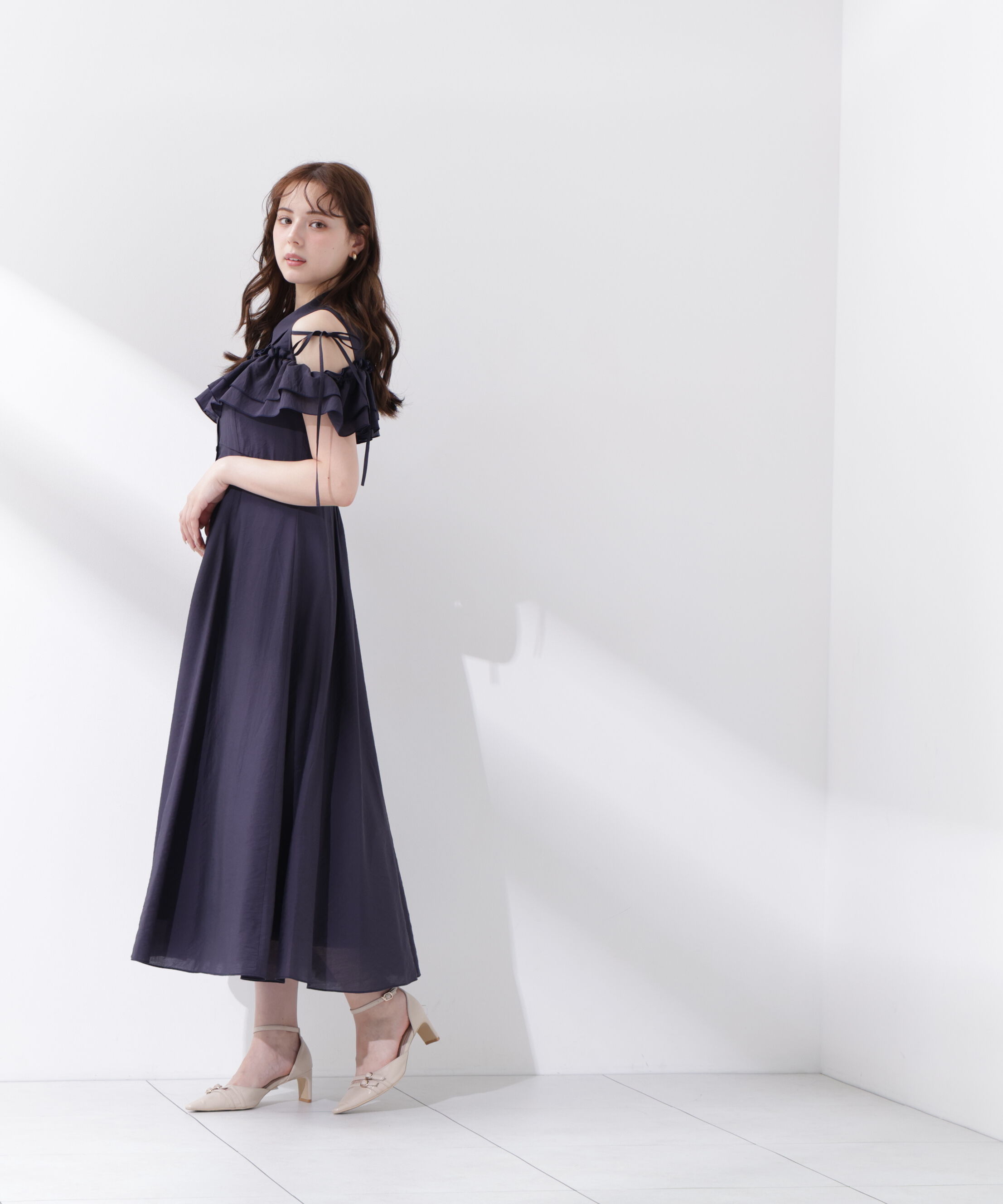 PROPORTION BODY DRESSING「＜EDIT COLOGNE＞フリルシャツワンピース」|ワンピース|