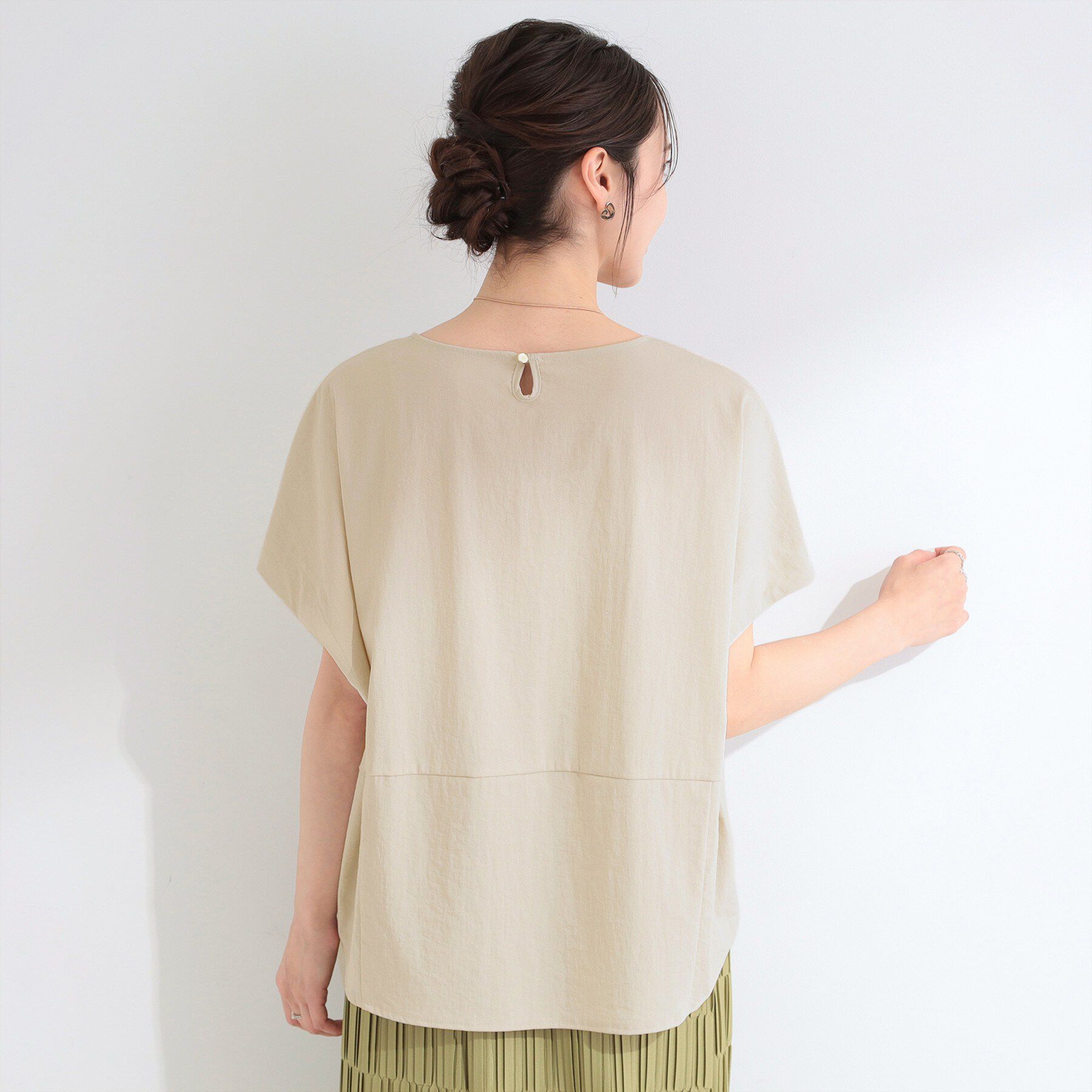 SHOO･LA･RUE「【洗濯機可/セットアップ可】軽凛(かろりん) ひんやり切替コクーントップス」|Tシャツ・カットソー|