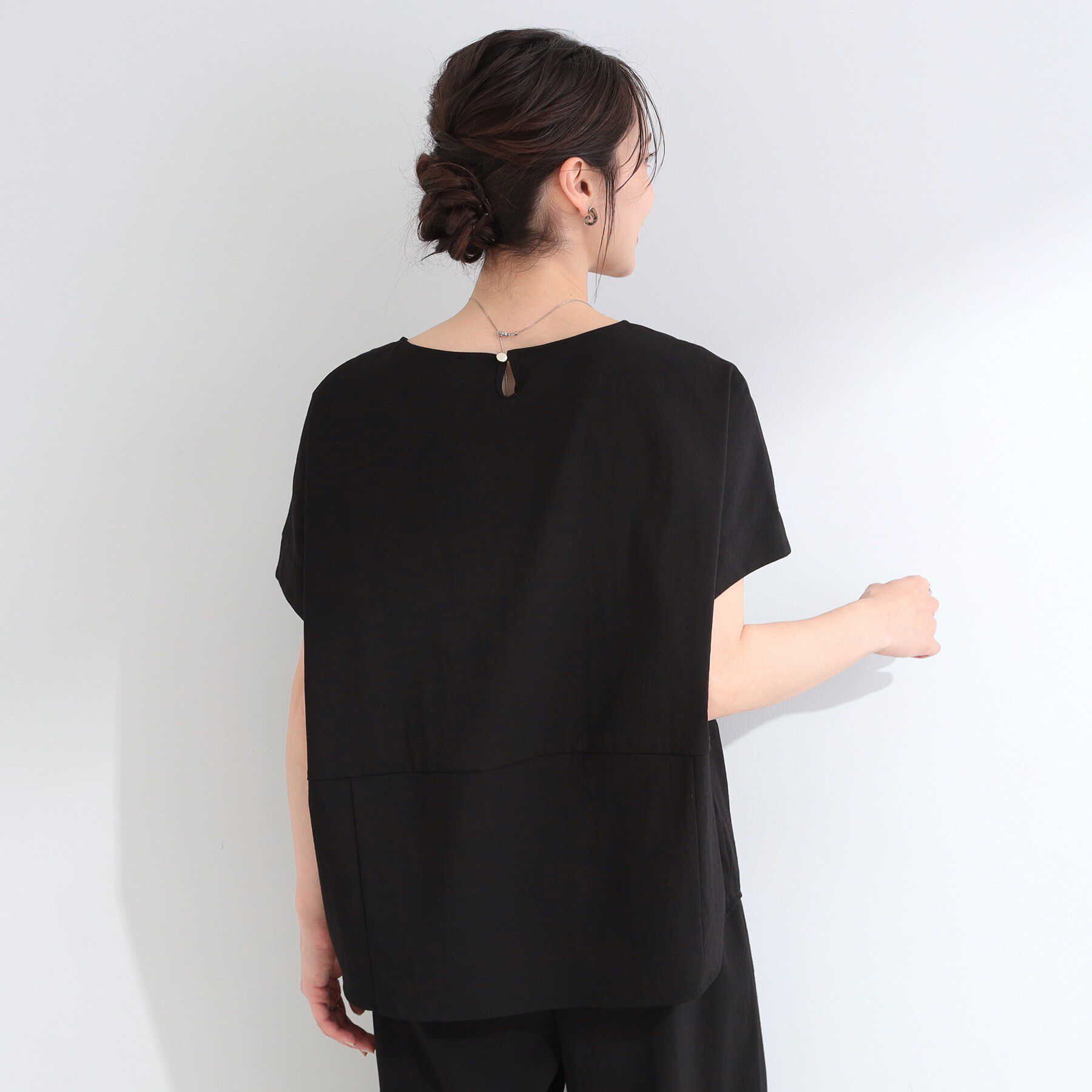 SHOO･LA･RUE「【洗濯機可/セットアップ可】軽凛(かろりん) ひんやり切替コクーントップス」|Tシャツ・カットソー|
