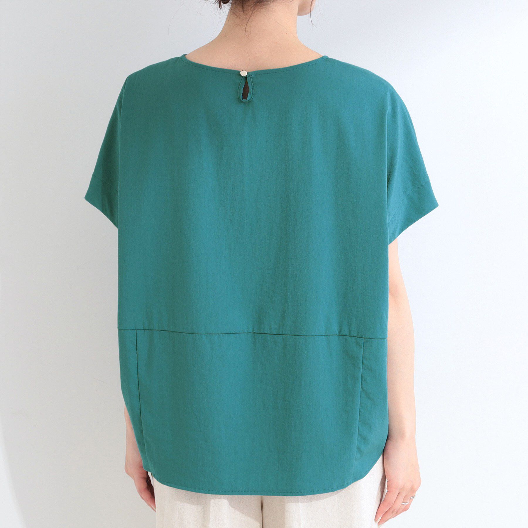 SHOO･LA･RUE「【洗濯機可/セットアップ可】軽凛(かろりん) ひんやり切替コクーントップス」|Tシャツ・カットソー|
