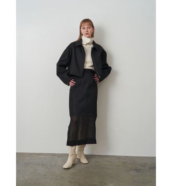 ELENDEEK「SHEER LAYERED METALLIC SK」|スカート|