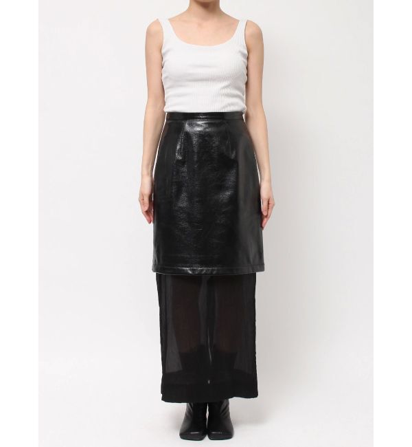 ELENDEEK「SHEER LAYERED METALLIC SK」|スカート|